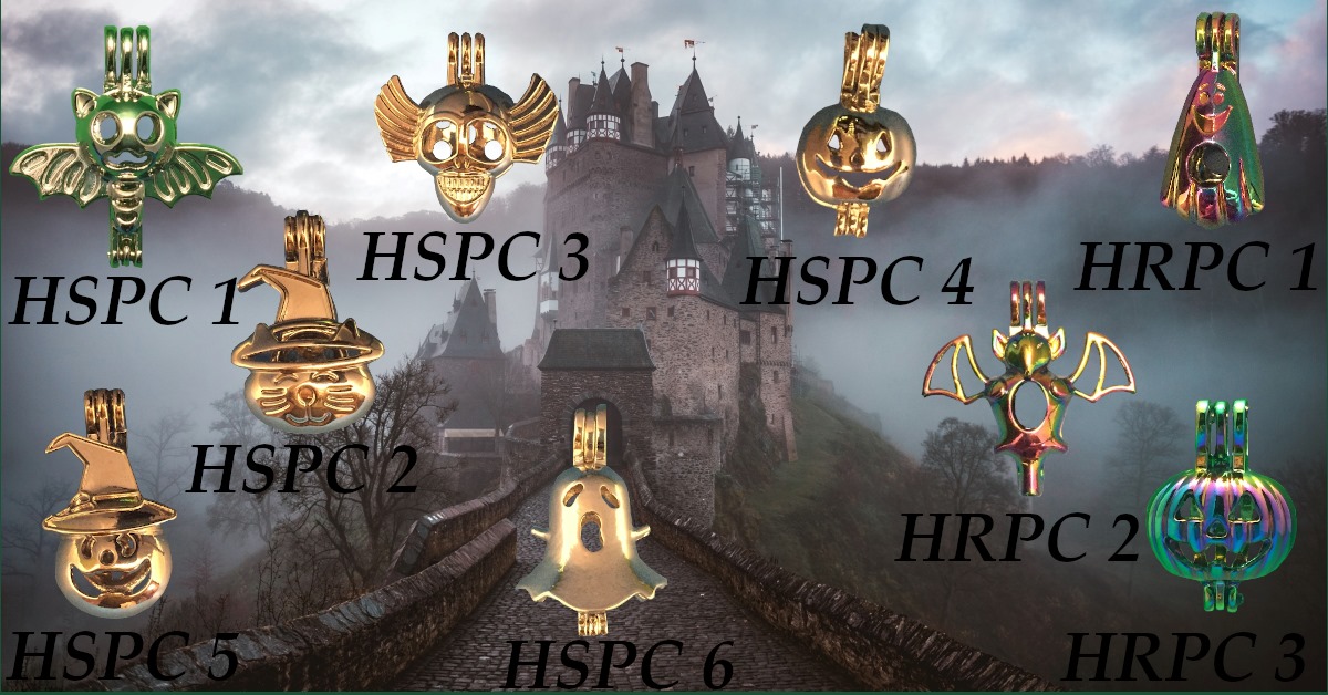 Halloween themed pendant cages and charms